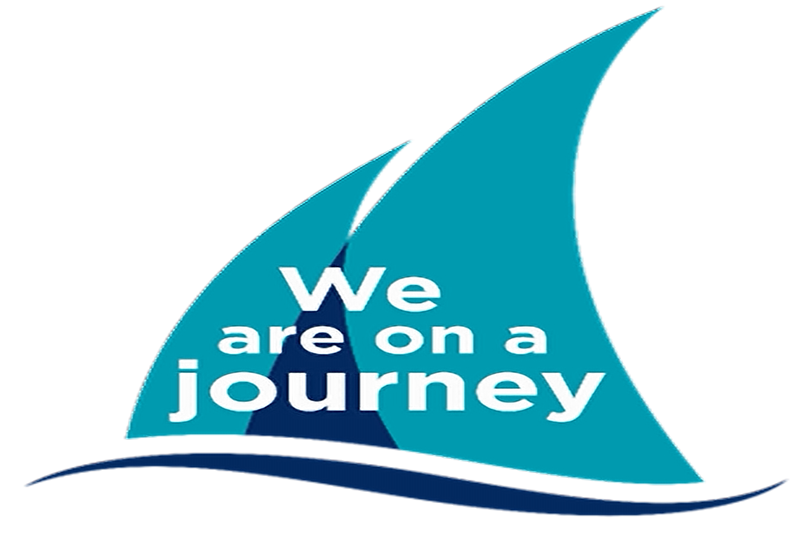 We are on a journey boat graphic